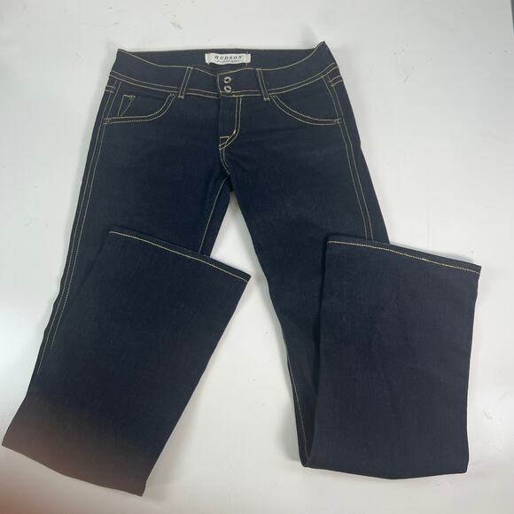 HUDSON Dark Wash Denim Blue Made in USA Jeans Cotton Snadex Stretch 107906 29 - Picture 2 of 16